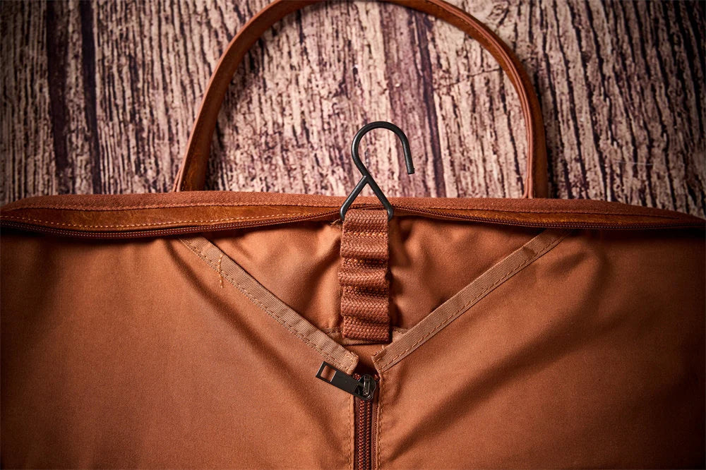 Personalized Leather Garment Bag, Water Proof Carry On Garment Bag for Business Travel, Leather Men Suit Cover, Best Gift for Him RockCow Leather Studio