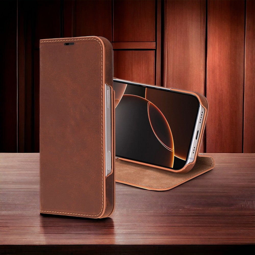 Sonat Leather iPhone 16 Pro Max Folio Case Mizuri Leather