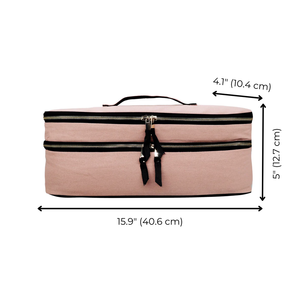 Double Hair Tools Travel Case, Pink/Blush Bag-all