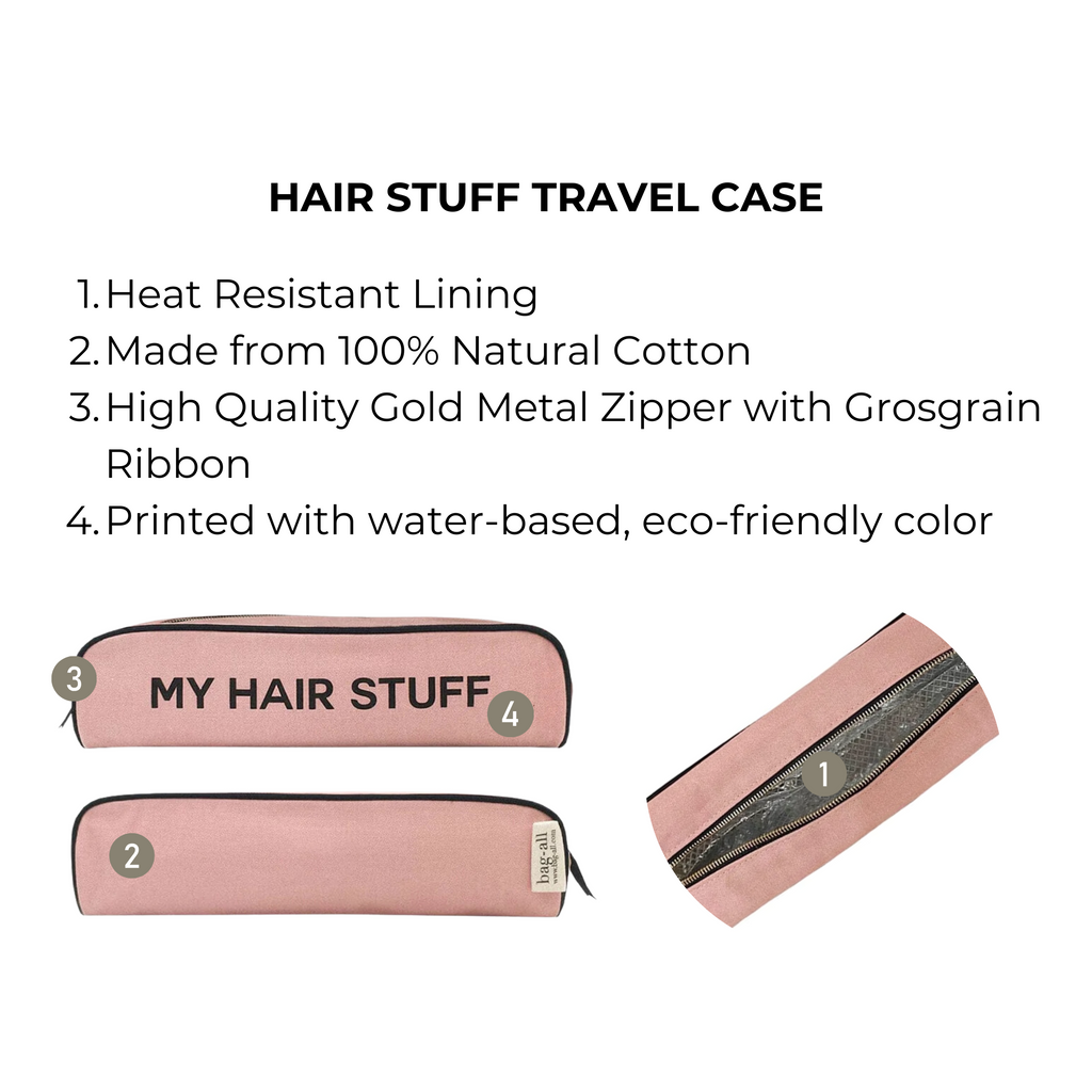 Hair Stuff Travel Case, Pink/Blush Bag-all
