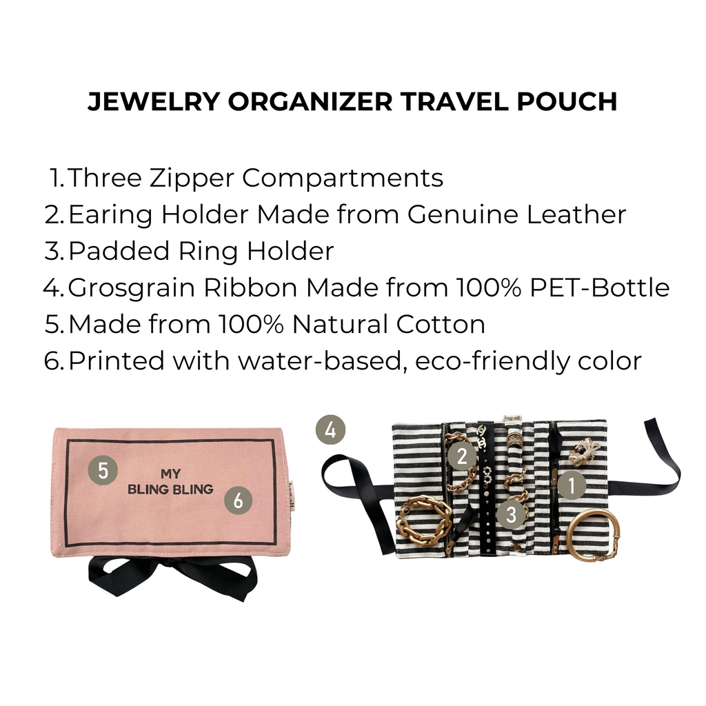 Jewelry Organizer, Travel Pouch, Pink/Blush Bag-all