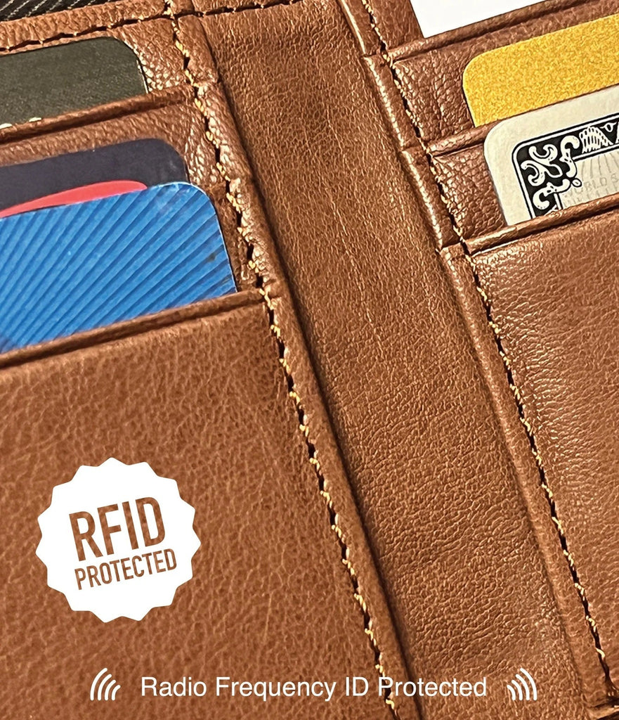 Boconi Becker Leather Slim RFID Billfold Wallet Boconi