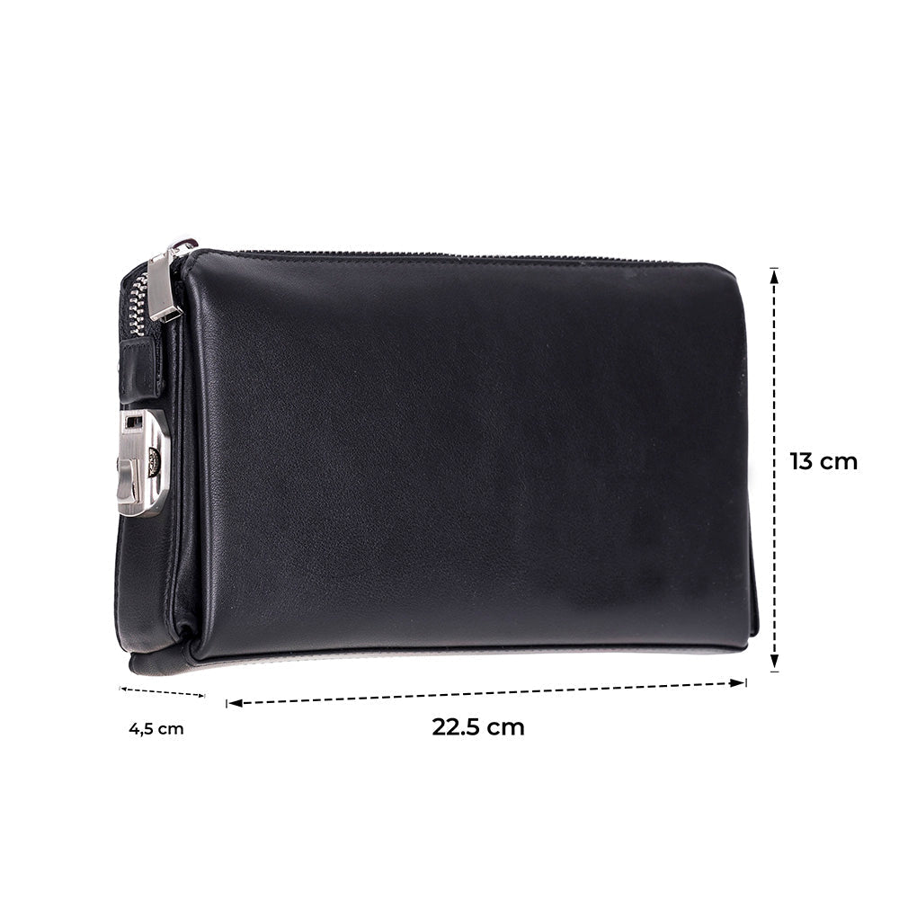 Lupus Leather Clutch Bag - LuggageDesigners