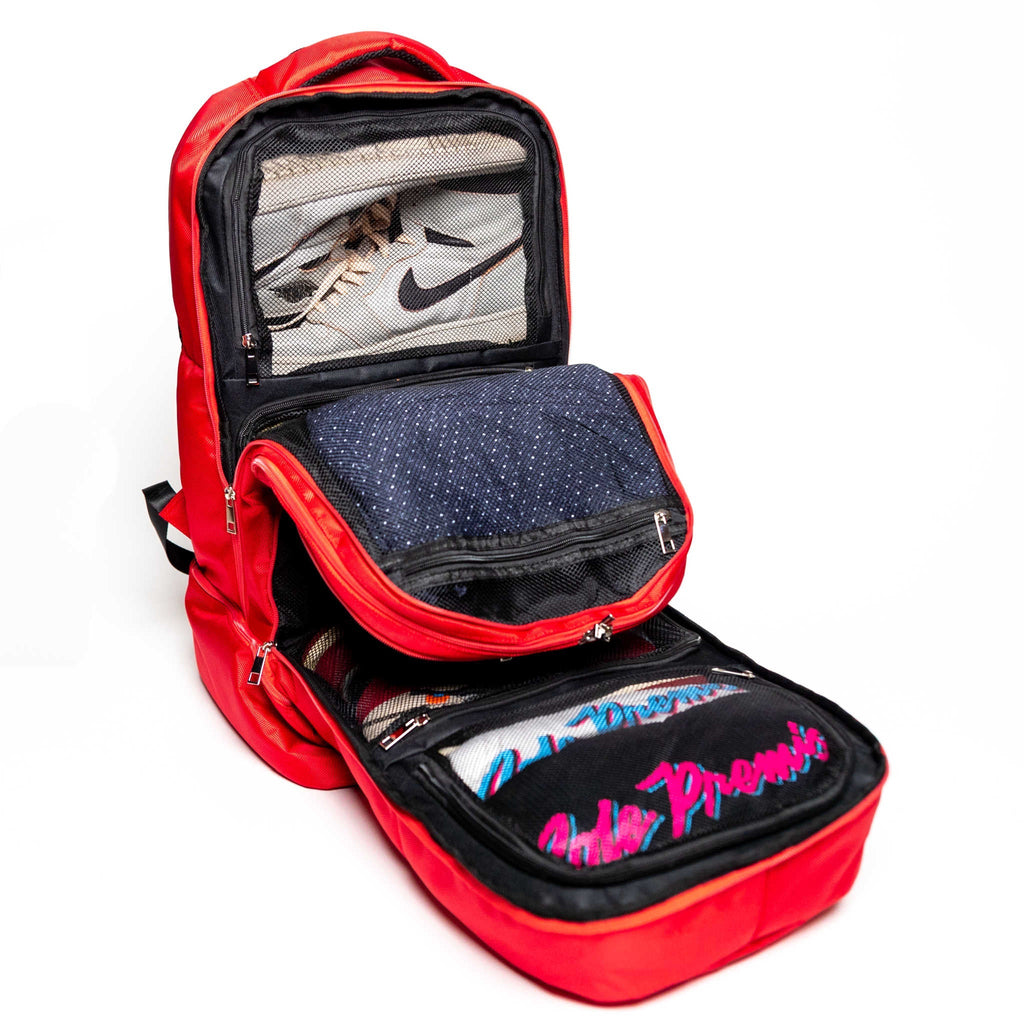 Red Polyester Carry-On Patented Backpack (Only 300 Made) Sole Premise