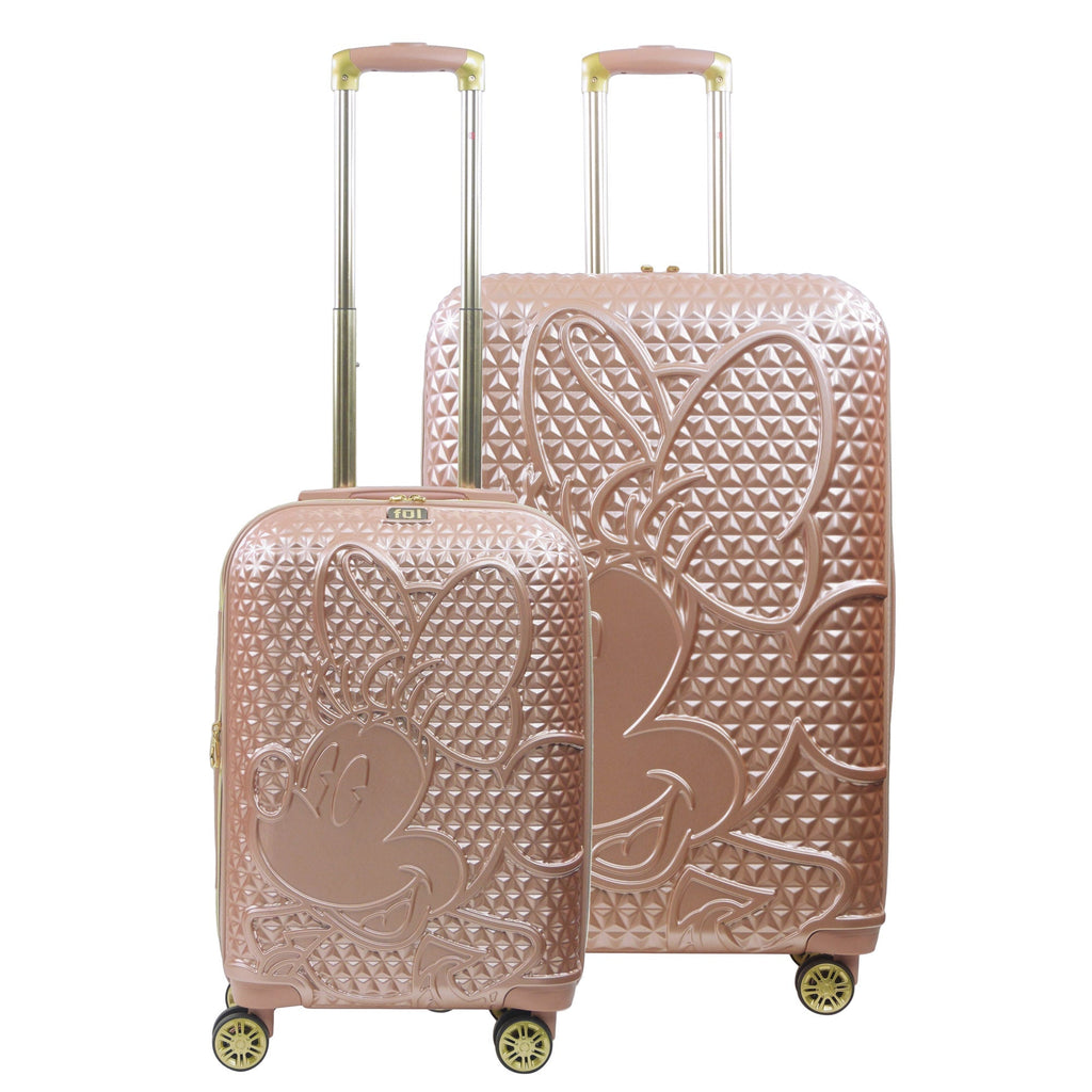 Disney Minnie Mouse Rolling Luggage 2 Piece Set Rose Gold Ful Luggage