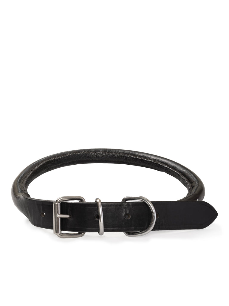 Rolled Leather Dog Collar Classy Leather Bags