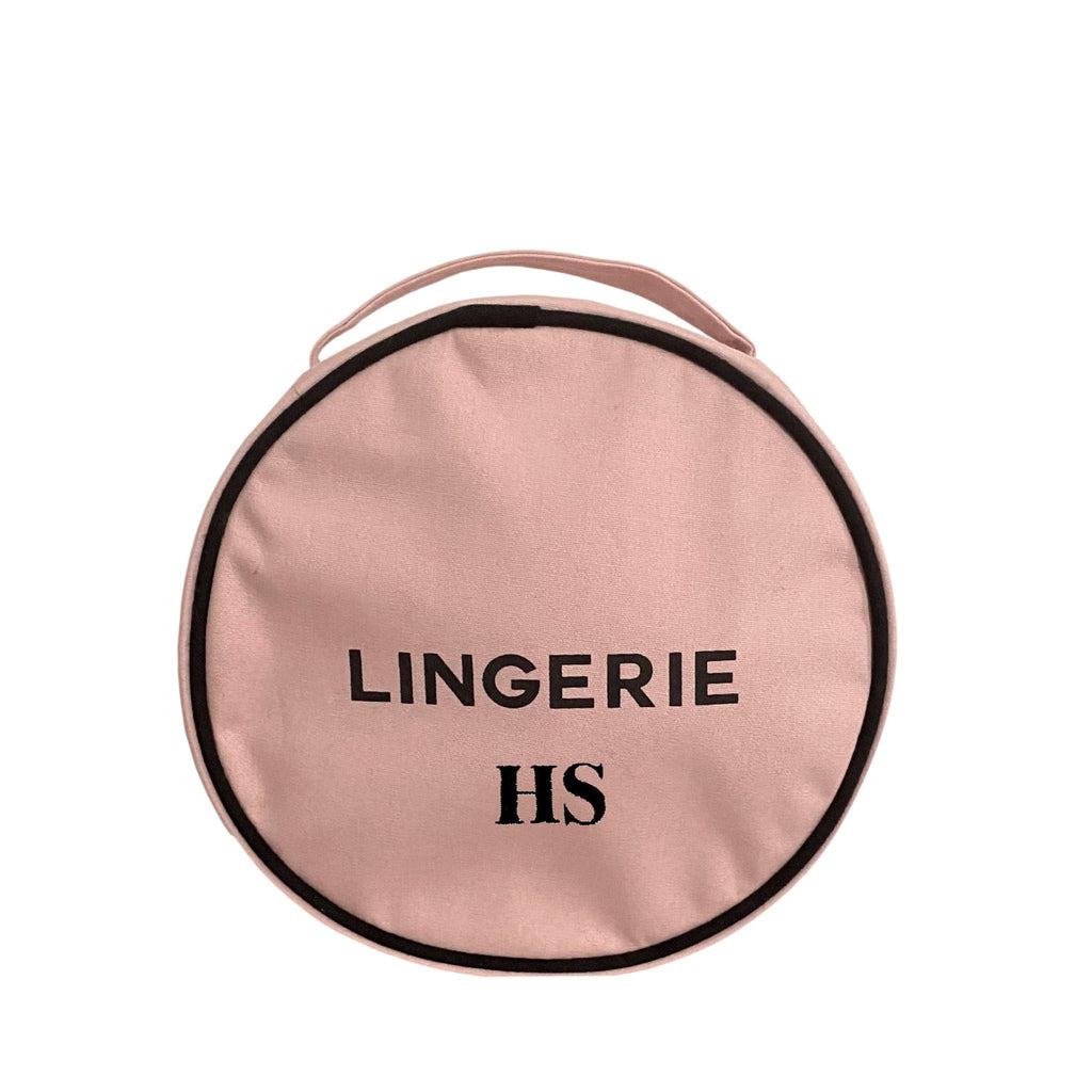 Round Lingerie Case, Pink/Blush Bag-all