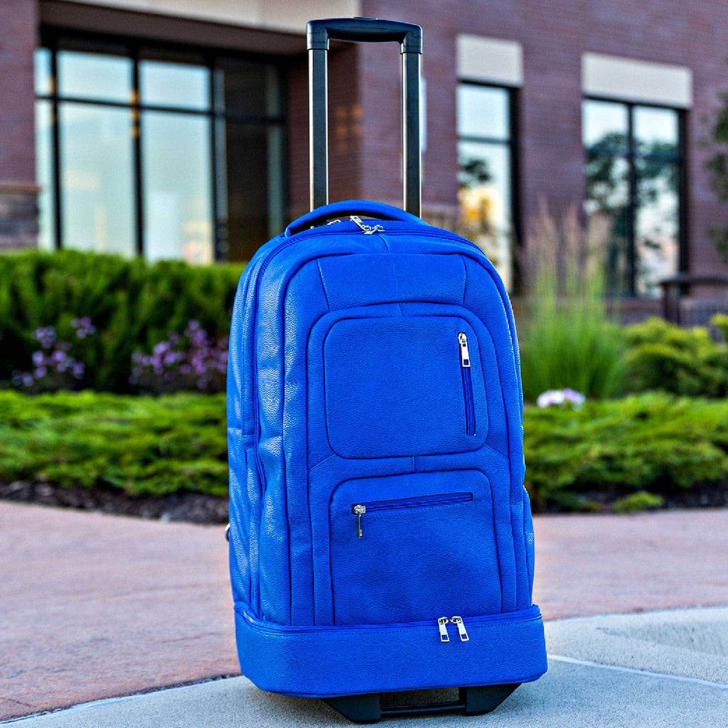 Royal Blue Leather Carry-On Roller Bag (Only 150 Made) Sole Premise