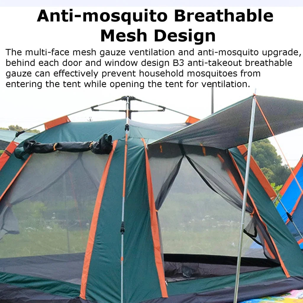 Goture Outdoor Camping Tent 2-6 People Portable Folding Automatic Tent Beach Fishing Family Travel Park Anti-UV Shade Social Buzz eSIMs