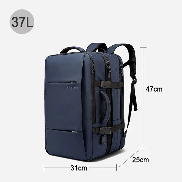 BANGE Expandable Men's Backpack Waterproof 17.3 in Laptop Backpack Man Large Capacity Hiking Travel Bag Male Backpacks for Men Social Buzz eSIMs