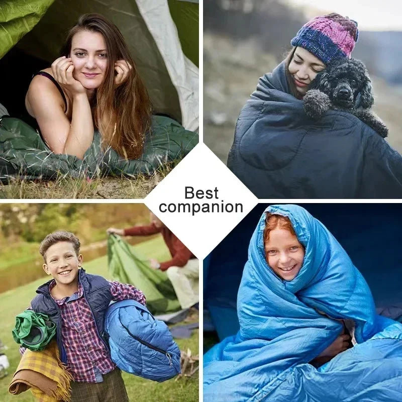 Camping Sleeping Bag Ultralight Waterproof 4 Seasons Warm Envelope Type Sleeping Bag for Outdoor Hiking Backpacking Travel Social Buzz eSIMs
