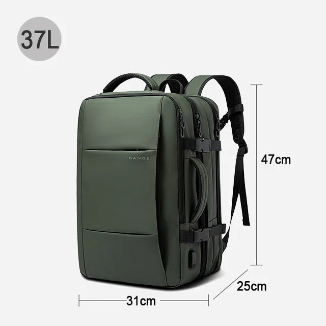 BANGE Expandable Men's Backpack Waterproof 17.3 in Laptop Backpack Man Large Capacity Hiking Travel Bag Male Backpacks for Men Social Buzz eSIMs
