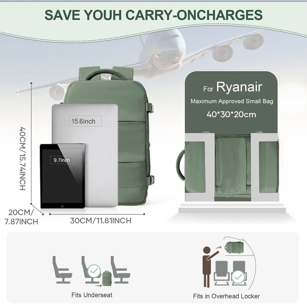 Ryanair Backpack 40x30x20 Cabin Bag Travel Backpack for Men Women Hand Luggage Leisure Laptop Backpack mochila para viaje cabina Social Buzz eSIMs