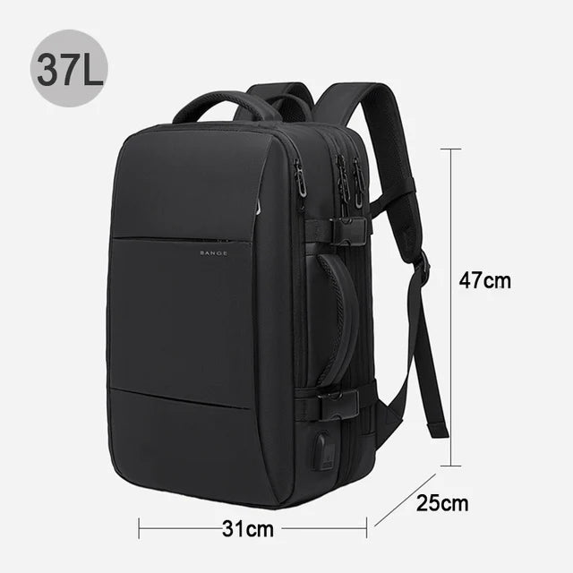 BANGE Expandable Men's Backpack Waterproof 17.3 in Laptop Backpack Man Large Capacity Hiking Travel Bag Male Backpacks for Men Social Buzz eSIMs