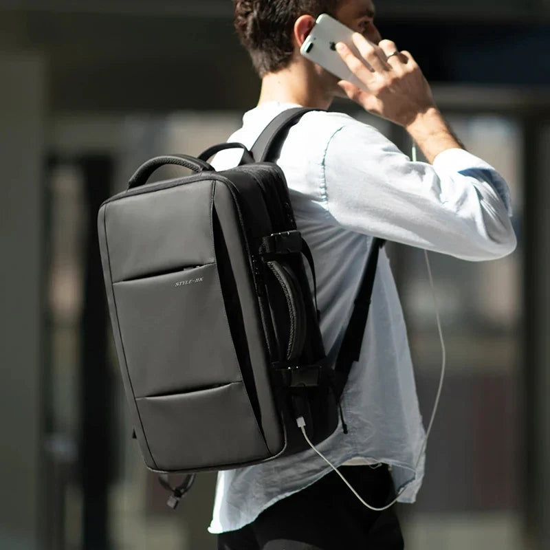 Heroic Knight Travel Backpack Men Business Backpack School Expandable USB Bag Large Capacity 15.6 Laptop Waterproof Backpack Bag Social Buzz eSIMs