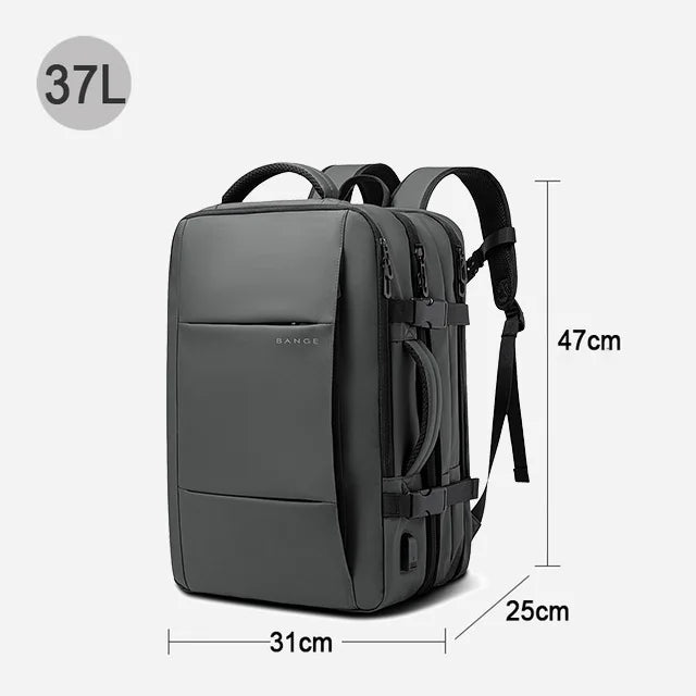 BANGE Expandable Men's Backpack Waterproof 17.3 in Laptop Backpack Man Large Capacity Hiking Travel Bag Male Backpacks for Men Social Buzz eSIMs