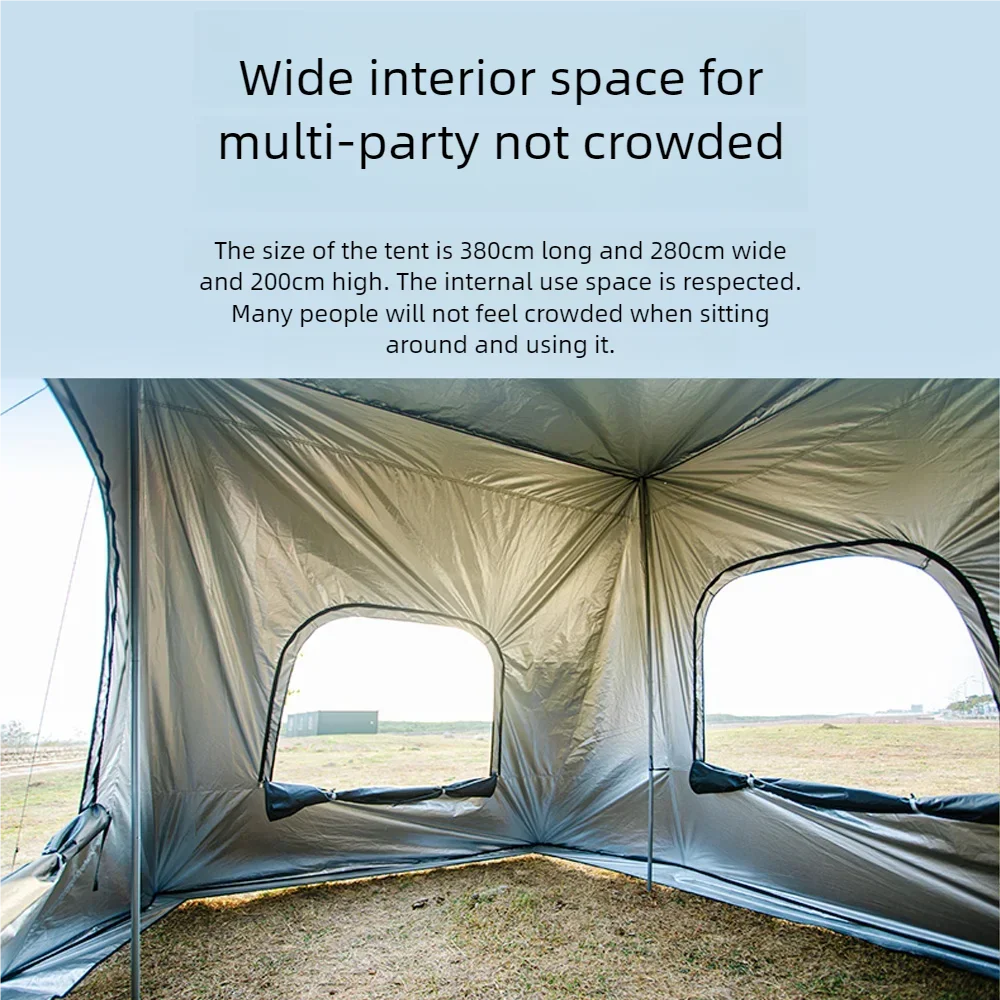 Universal SUV Camping Tent with Spacious Awning Waterproof Car Tent Easy Setup for Backpacking Traveling Outdoors Car Tail Tent Social Buzz eSIMs