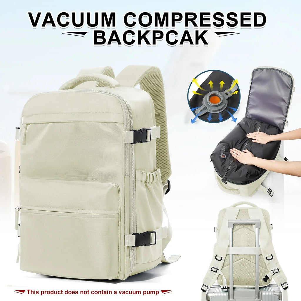 Ryanair Backpack Travel Cabin Airplane Backpack, Air Vacuum Compression Backpack, Women Men Backpack Business Laptop Bag Handbag Social Buzz eSIMs