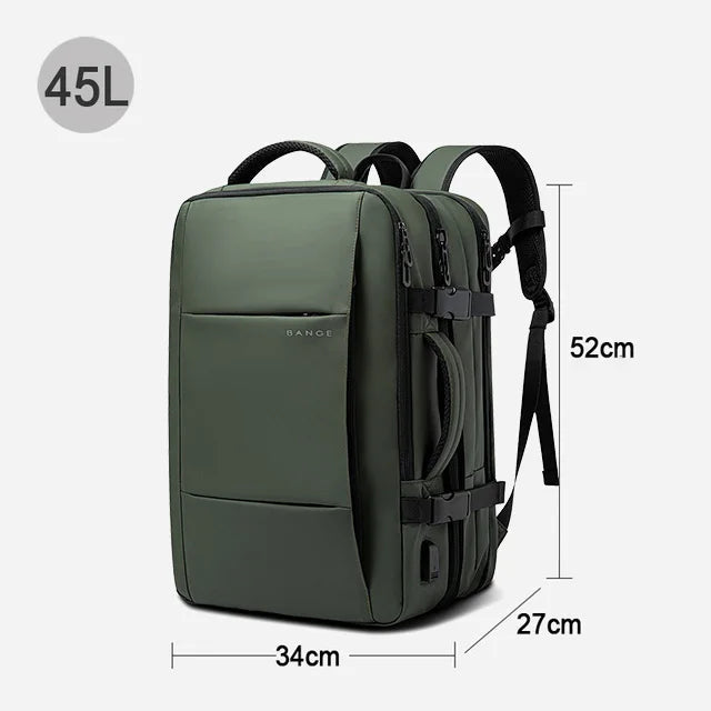 BANGE Expandable Men's Backpack Waterproof 17.3 in Laptop Backpack Man Large Capacity Hiking Travel Bag Male Backpacks for Men Social Buzz eSIMs