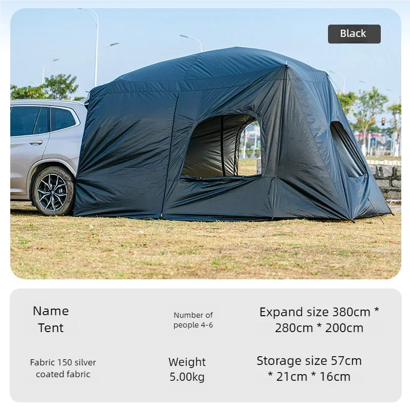 Universal SUV Camping Tent with Spacious Awning Waterproof Car Tent Easy Setup for Backpacking Traveling Outdoors Car Tail Tent Social Buzz eSIMs