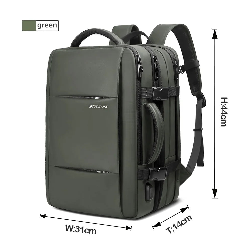 Heroic Knight Travel Backpack Men Business Backpack School Expandable USB Bag Large Capacity 15.6 Laptop Waterproof Backpack Bag Social Buzz eSIMs