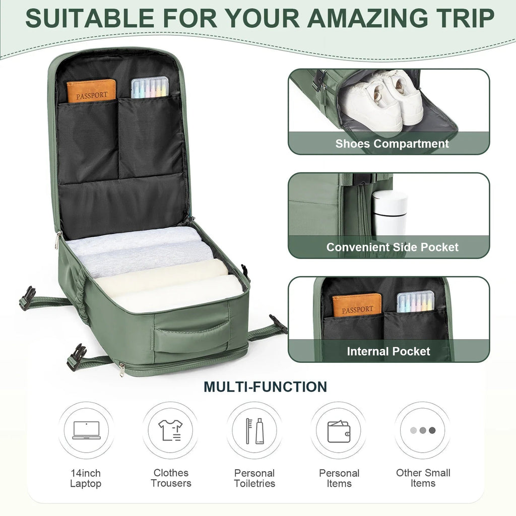 Ryanair Backpack 40x30x20 Cabin Bag Travel Backpack for Men Women Hand Luggage Leisure Laptop Backpack mochila para viaje cabina Social Buzz eSIMs