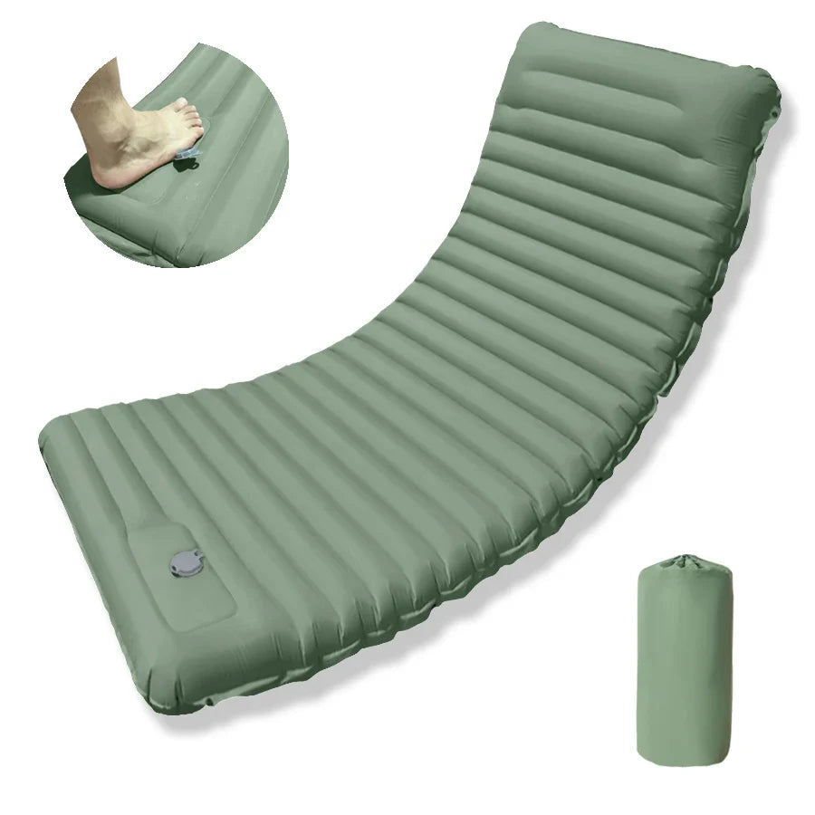 Outdoor Camping Sleeping Pad Folding Sleep Mat Beach Inflat Mattress with Pillows Ultralight Air Mat Travel Hiking New Social Buzz eSIMs