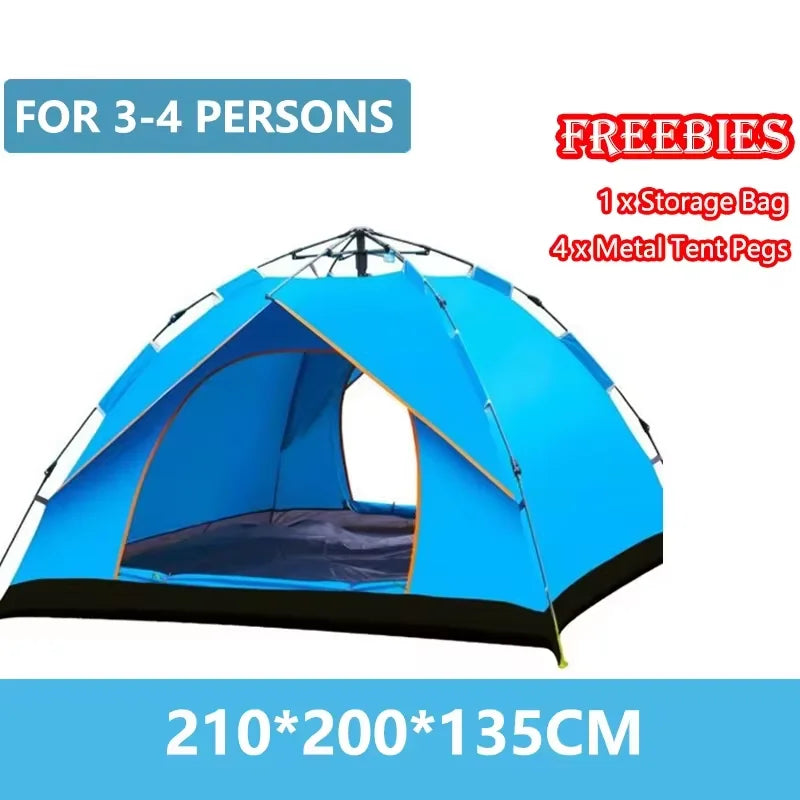 Goture Outdoor Camping Tent 2-6 People Portable Folding Automatic Tent Beach Fishing Family Travel Park Anti-UV Shade Social Buzz eSIMs