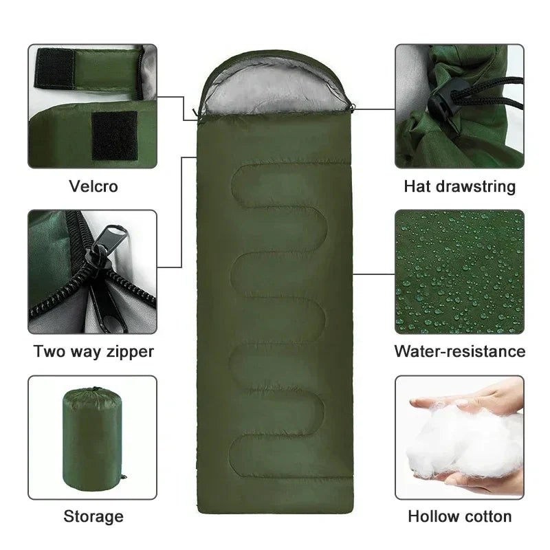 Camping Sleeping Bag Ultralight Waterproof 4 Seasons Warm Envelope Type Sleeping Bag for Outdoor Hiking Backpacking Travel Social Buzz eSIMs
