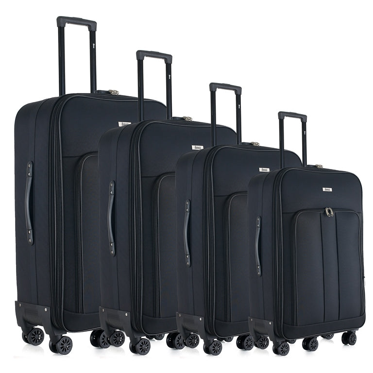 Sean Soft side Lightweight Expandable with 360° Dual Spinning Wheels and Combo Lock – Includes 32", 28", 24", 20" 4-Piece Luggage Set Mirage Luggage