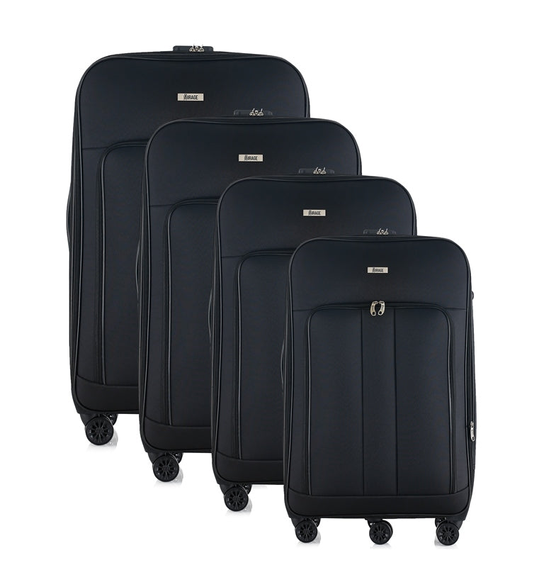 Sean Soft side Lightweight Expandable with 360° Dual Spinning Wheels and Combo Lock – Includes 32", 28", 24", 20" 4-Piece Luggage Set Mirage Luggage
