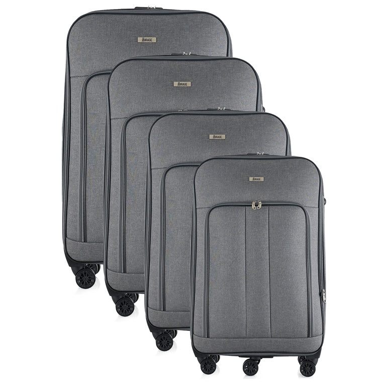Sean Soft side Lightweight Expandable with 360° Dual Spinning Wheels and Combo Lock – Includes 32", 28", 24", 20" 4-Piece Luggage Set Mirage Luggage