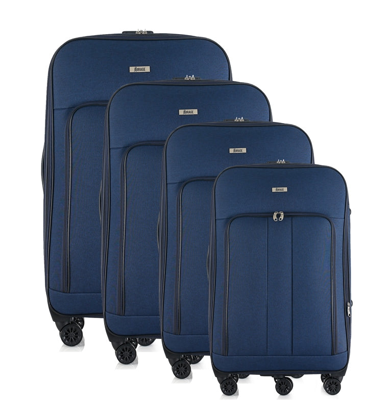 Sean Soft side Lightweight Expandable with 360° Dual Spinning Wheels and Combo Lock – Includes 32", 28", 24", 20" 4-Piece Luggage Set Mirage Luggage