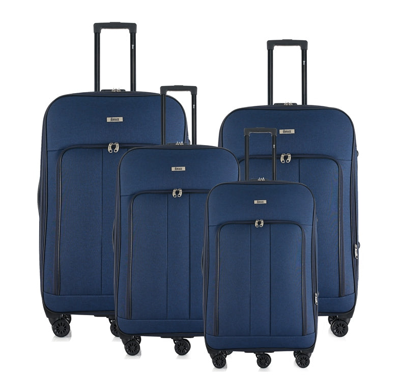 Sean Soft side Lightweight Expandable with 360° Dual Spinning Wheels and Combo Lock – Includes 32", 28", 24", 20" 4-Piece Luggage Set Mirage Luggage