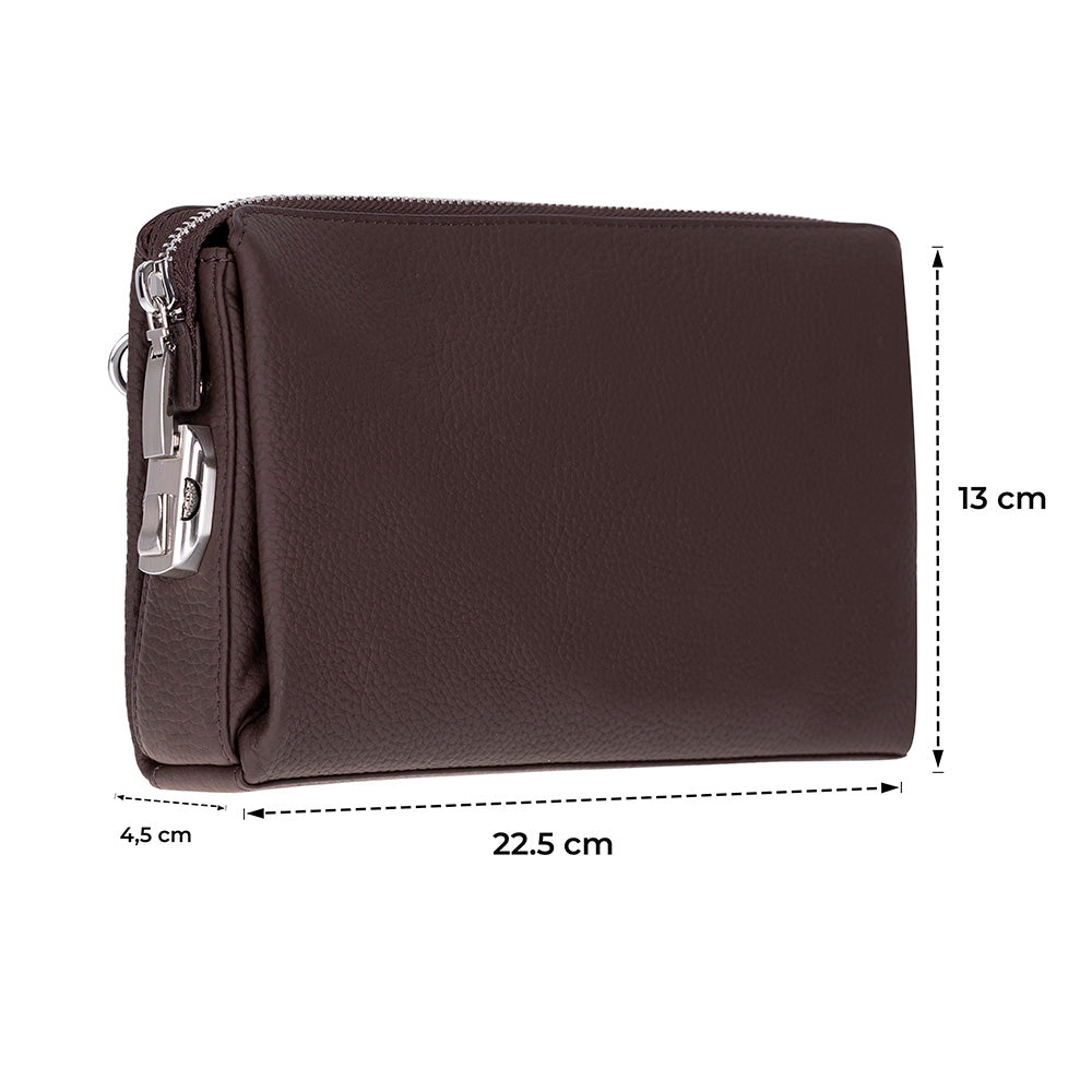 Lupus Leather Clutch Bag - LuggageDesigners