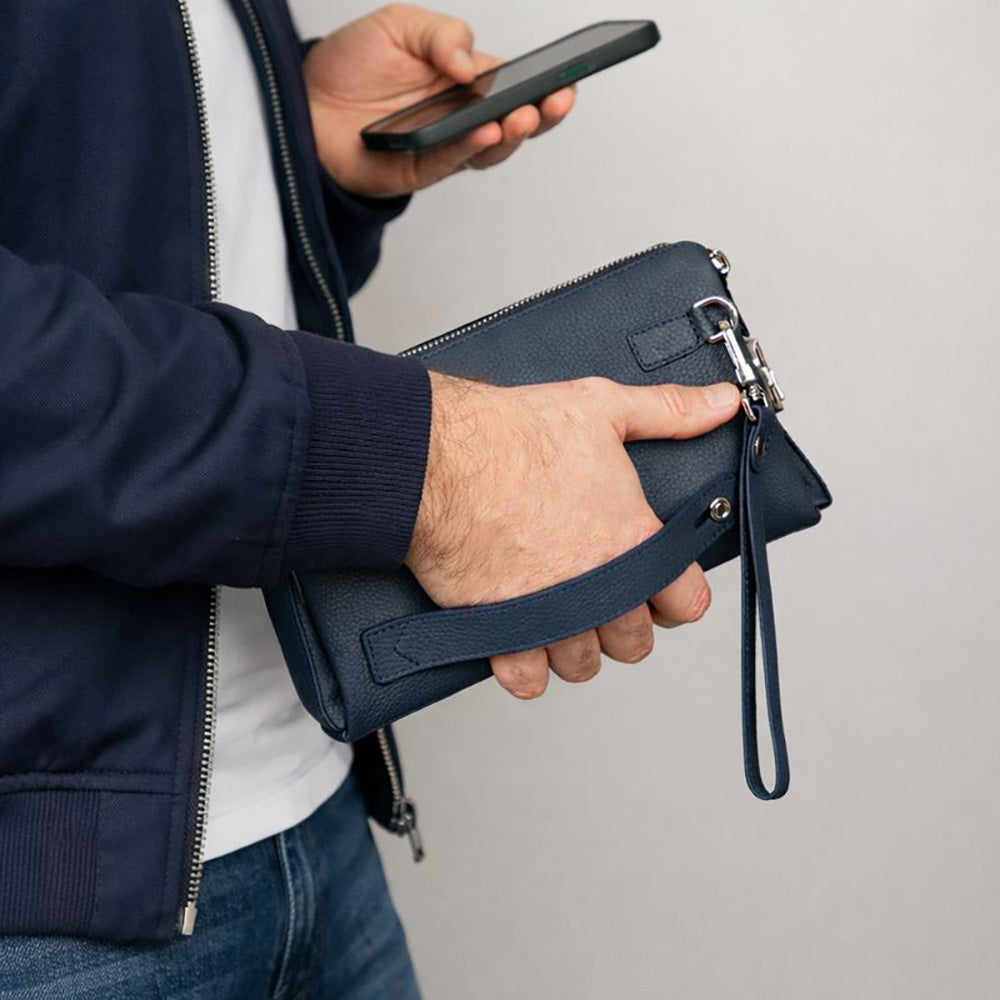 Lupus Leather Clutch Bag - LuggageDesigners