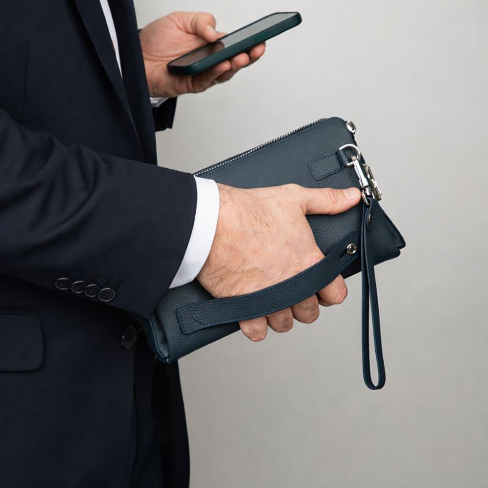 Lupus Leather Clutch Bag - LuggageDesigners