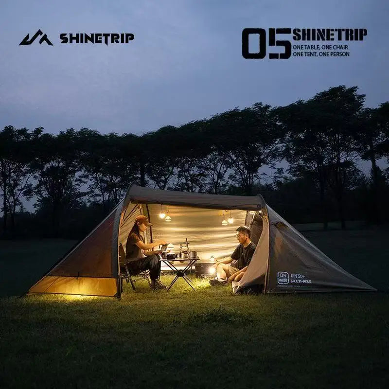 ShineTrip Lightweight 2-Person Tunnel Tent Oxford Cloth Waterproof Sunscreen Portable Outdoor Travel Camping Tent Social Buzz eSIMs