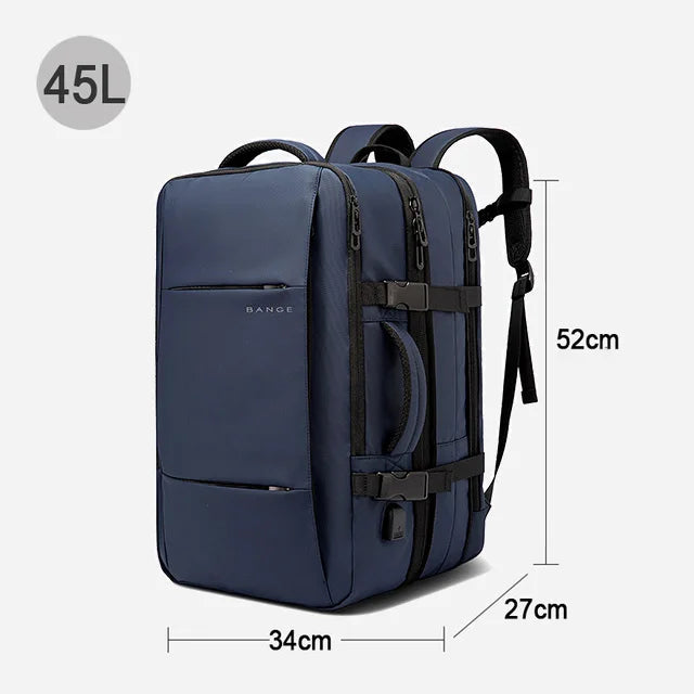BANGE Expandable Men's Backpack Waterproof 17.3 in Laptop Backpack Man Large Capacity Hiking Travel Bag Male Backpacks for Men Social Buzz eSIMs