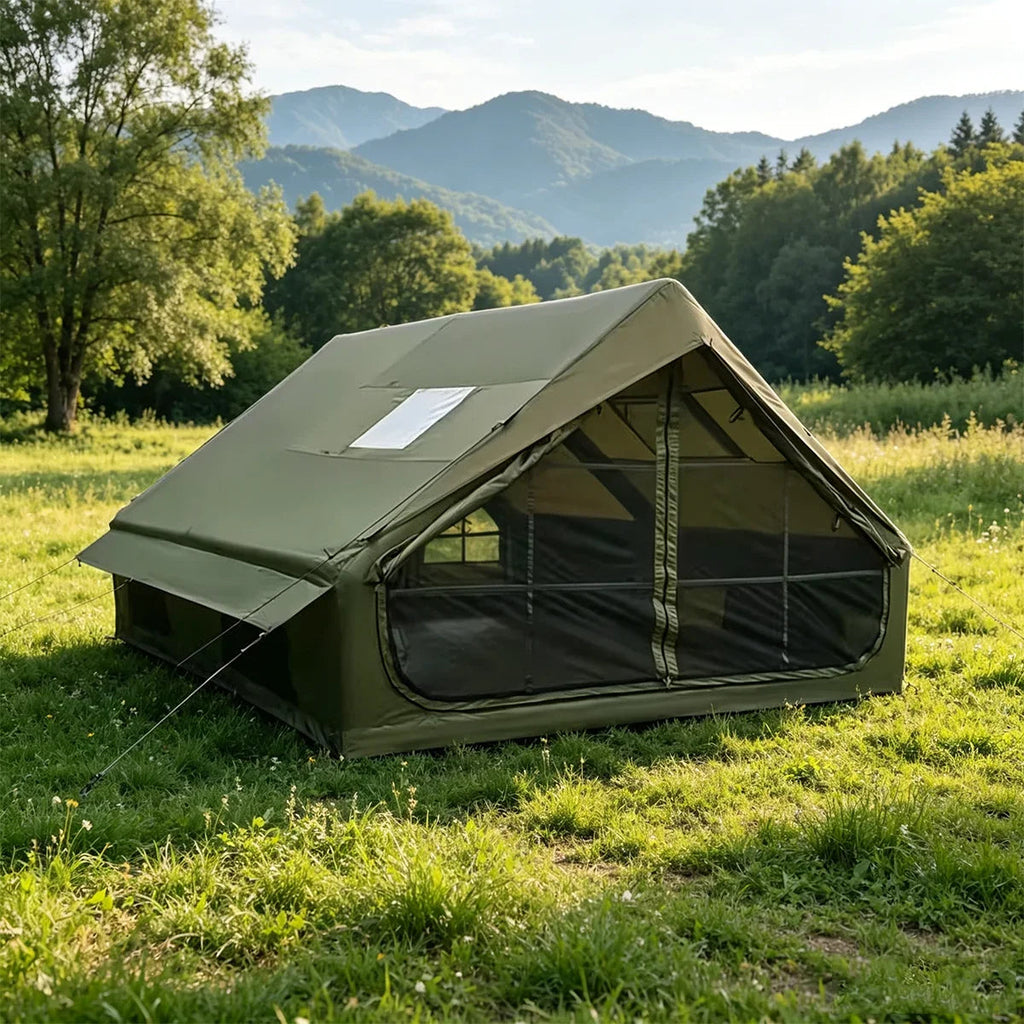 Outdoor Camping Inflatable Tent 4 season tent Portable House Quick Setup for Travel Picnic BBQ with Storage Bag Air Pump Social Buzz eSIMs