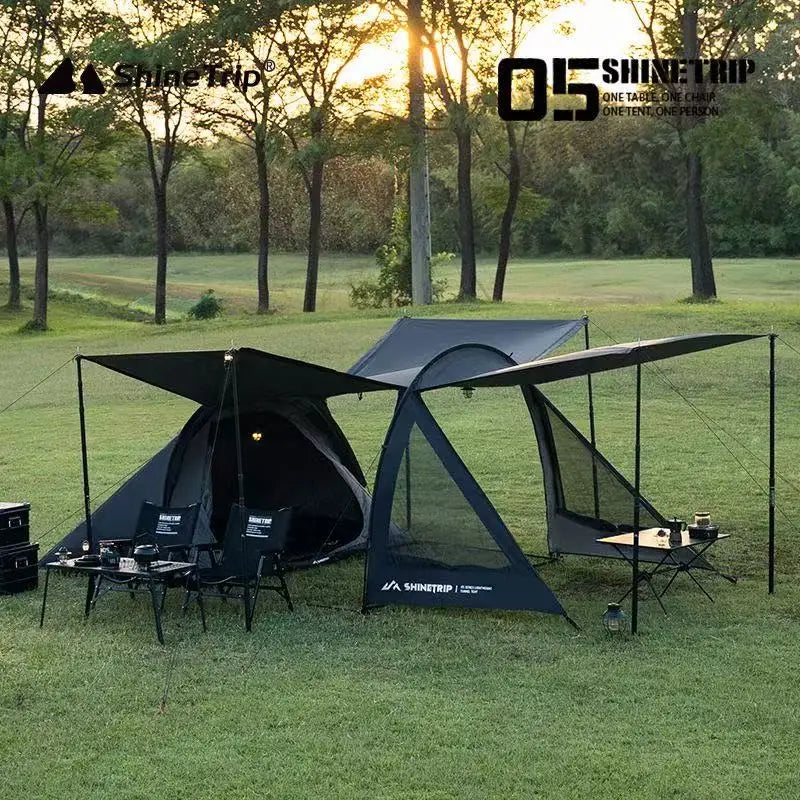 ShineTrip Lightweight 2-Person Tunnel Tent Oxford Cloth Waterproof Sunscreen Portable Outdoor Travel Camping Tent Social Buzz eSIMs