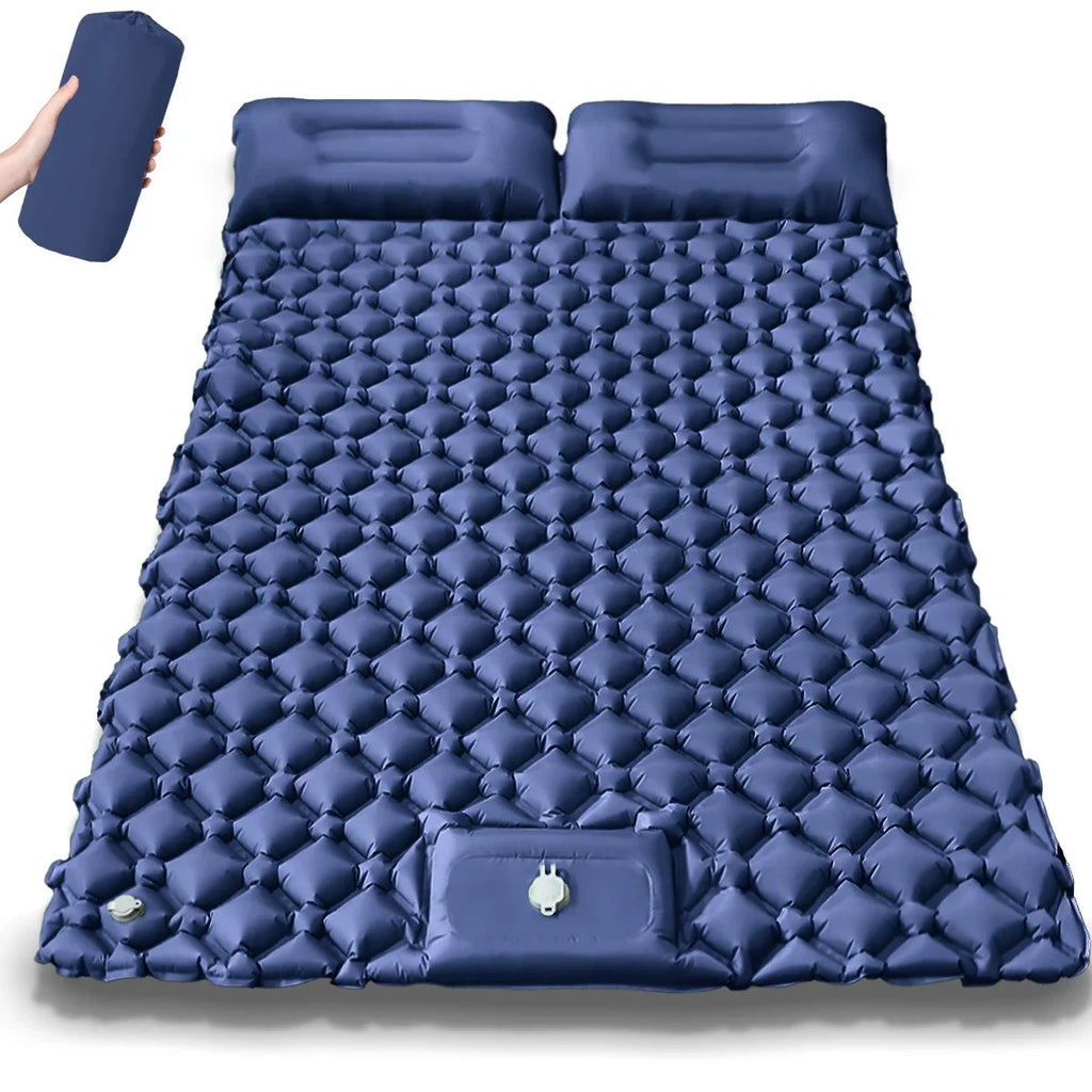 Outdoor Camping Sleeping Pad Folding Sleep Mat Beach Inflat Mattress with Pillows Ultralight Air Mat Travel Hiking New Social Buzz eSIMs