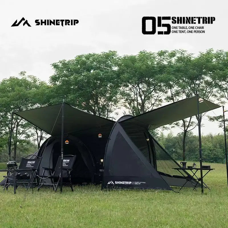ShineTrip Lightweight 2-Person Tunnel Tent Oxford Cloth Waterproof Sunscreen Portable Outdoor Travel Camping Tent Social Buzz eSIMs