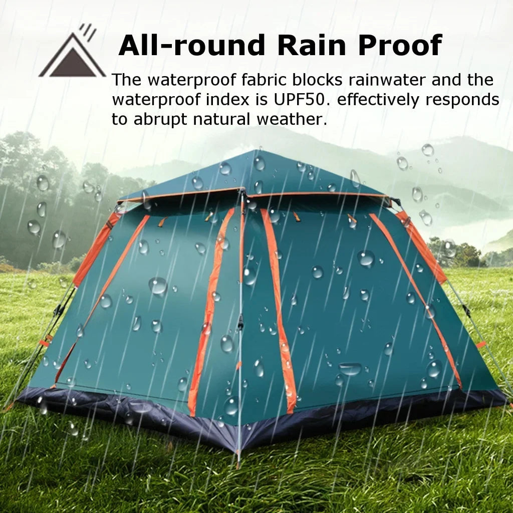 Goture Outdoor Camping Tent 2-6 People Portable Folding Automatic Tent Beach Fishing Family Travel Park Anti-UV Shade Social Buzz eSIMs