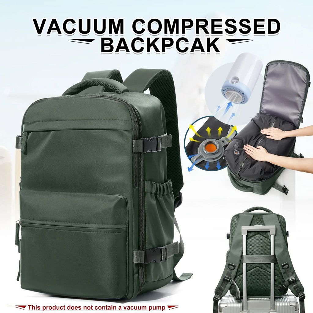 Ryanair Backpack Travel Cabin Airplane Backpack, Air Vacuum Compression Backpack, Women Men Backpack Business Laptop Bag Handbag Social Buzz eSIMs