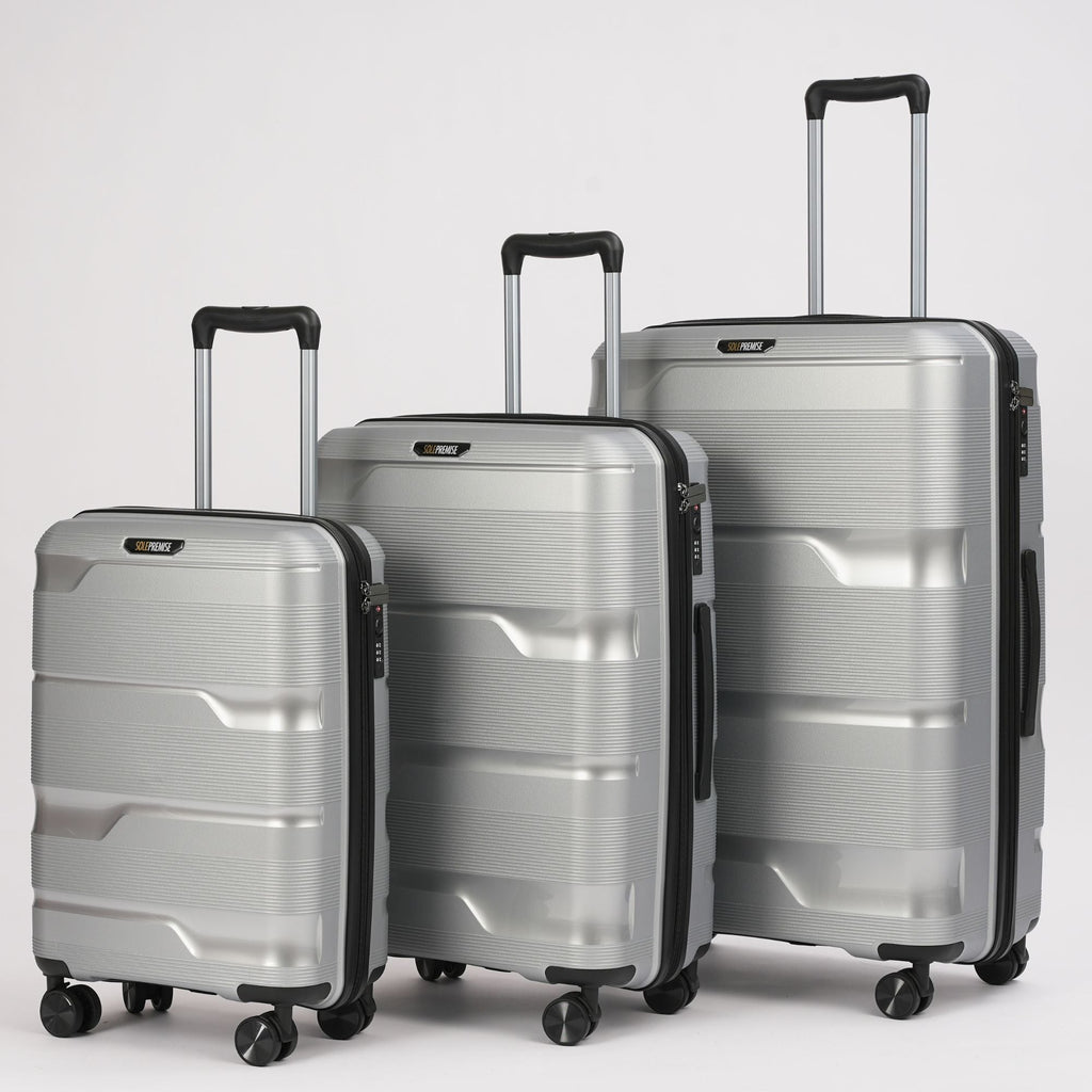 Silver Hardcase Roller Luggage Set (28', 24' and 20') Sole Premise