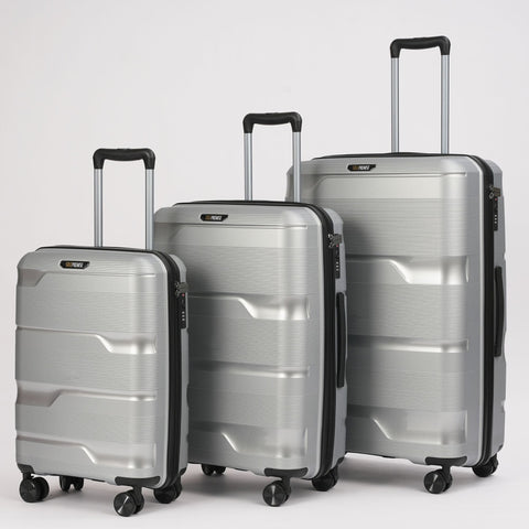 Silver Hardcase Roller Luggage Set (28', 24' and 20') Sole Premise