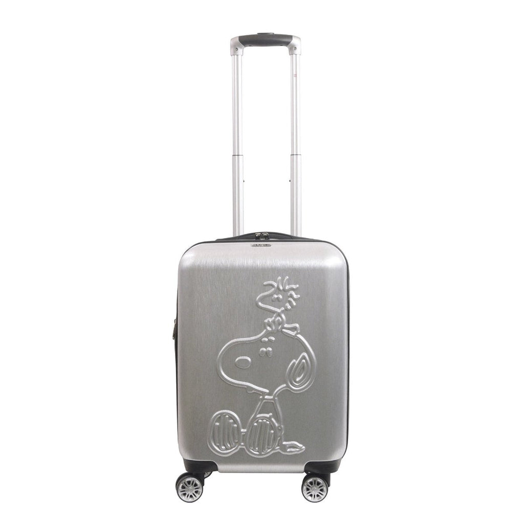 Peanuts Snoopy & Woodstock Silver 22" Carry-on Spinner Luggage Ful Luggage