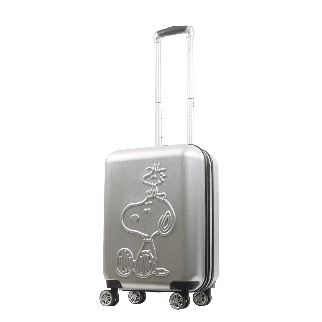 Peanuts Snoopy & Woodstock Silver 22" Carry-on Spinner Luggage Ful Luggage