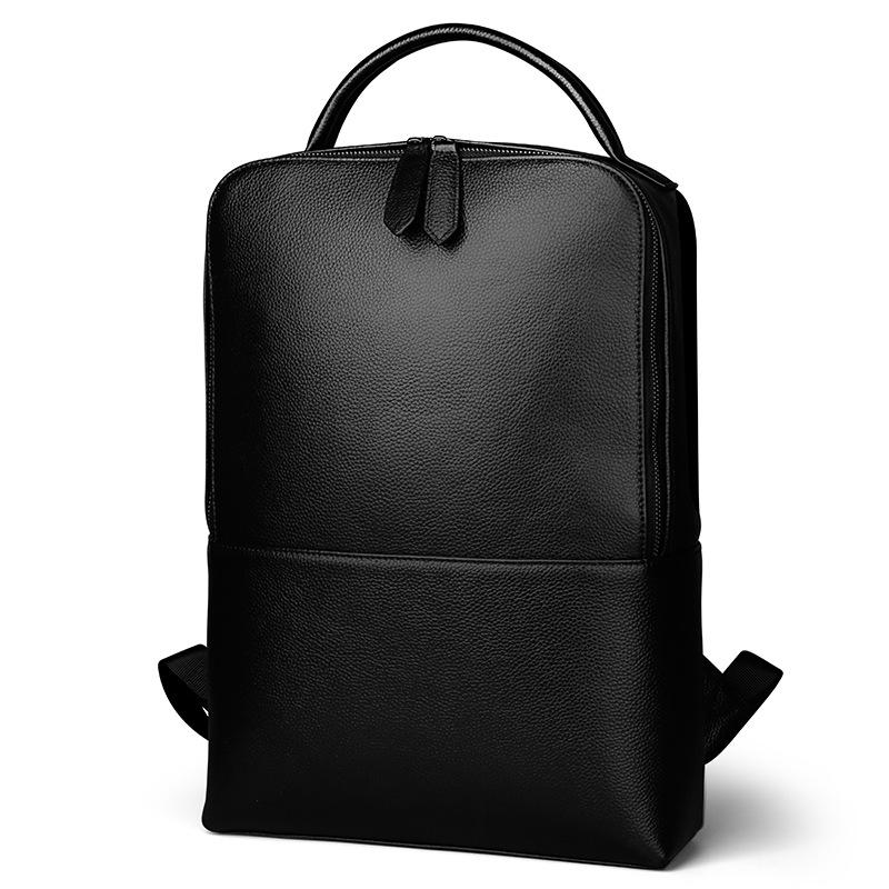 Skald Black Pebbled Leather Backpack | Slim Black Leather Backpack STEEL HORSE LEATHER